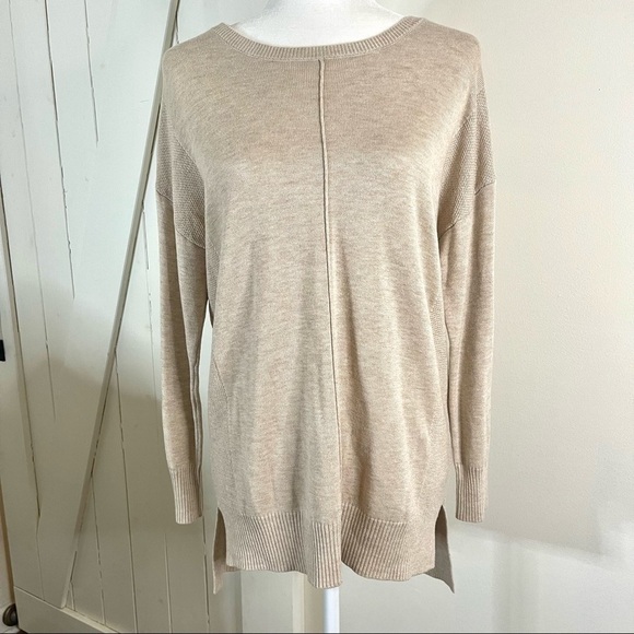 Magaschoni Sweaters - MAGASCHONI Cashmere Blend tan tunic Sweater Size Small